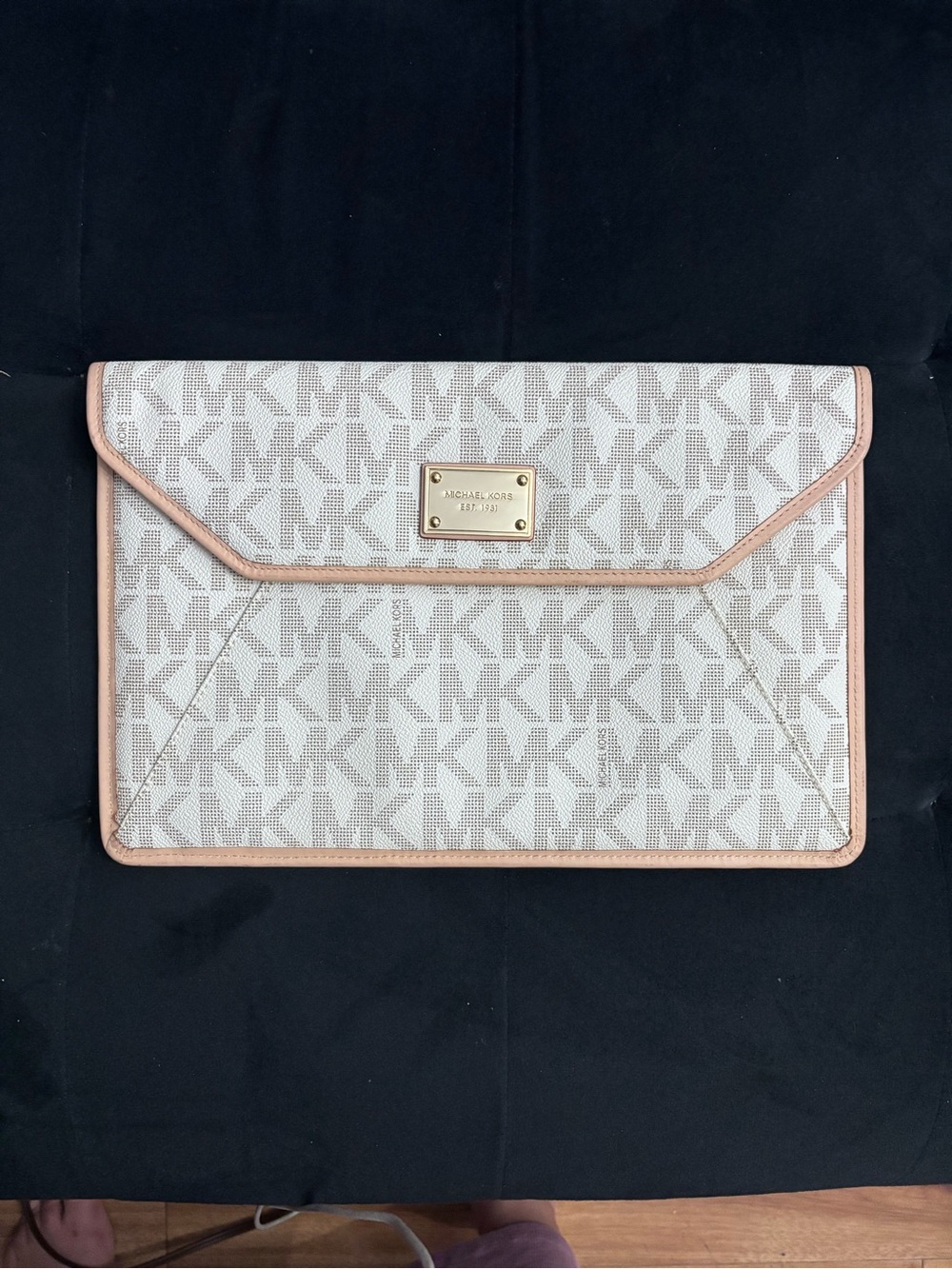 Michael Kors Large monogram clutch